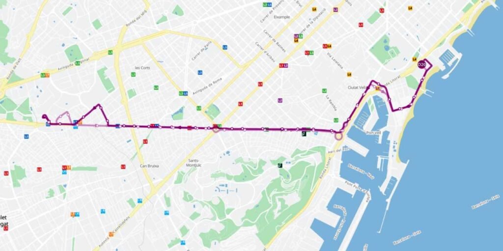 🚌 La Ligne D20 de Barcelone : La Diagonale du Bleu et du Soleil